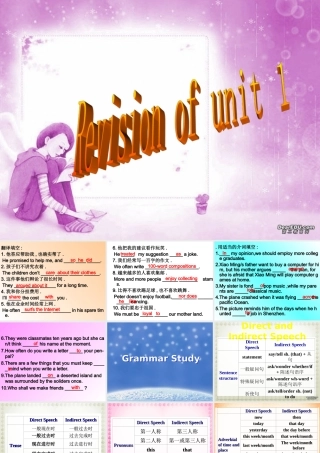 Unit1 rivision 人教版 课件