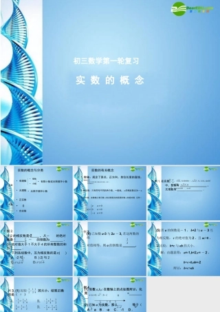 中考数学第一轮复习 第1课 实数的概念课件 苏科版 课件