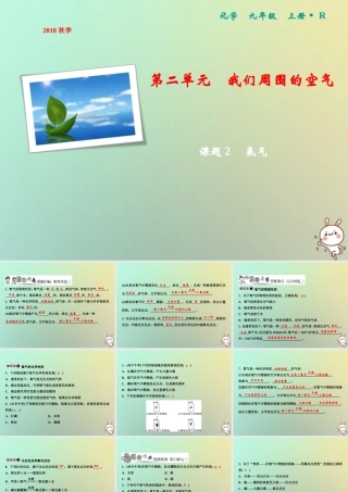 九年级化学上册 第2单元 我们周围的空气 课题2 氧气作业课件 (新版)新人教版 课件