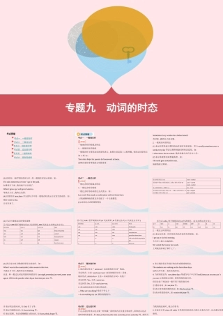 (河南专用)版中考英语 语法过关 专题九 动词的时态课件 人教新目标版 课件