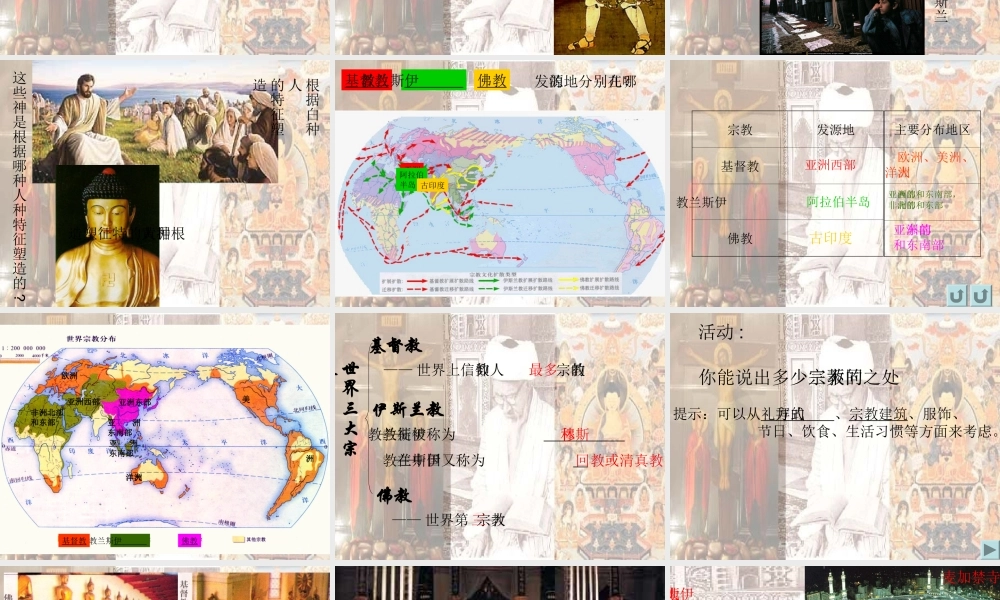 七年级地理上册 第四章 世界的主要语言与宗教 ppt 课件