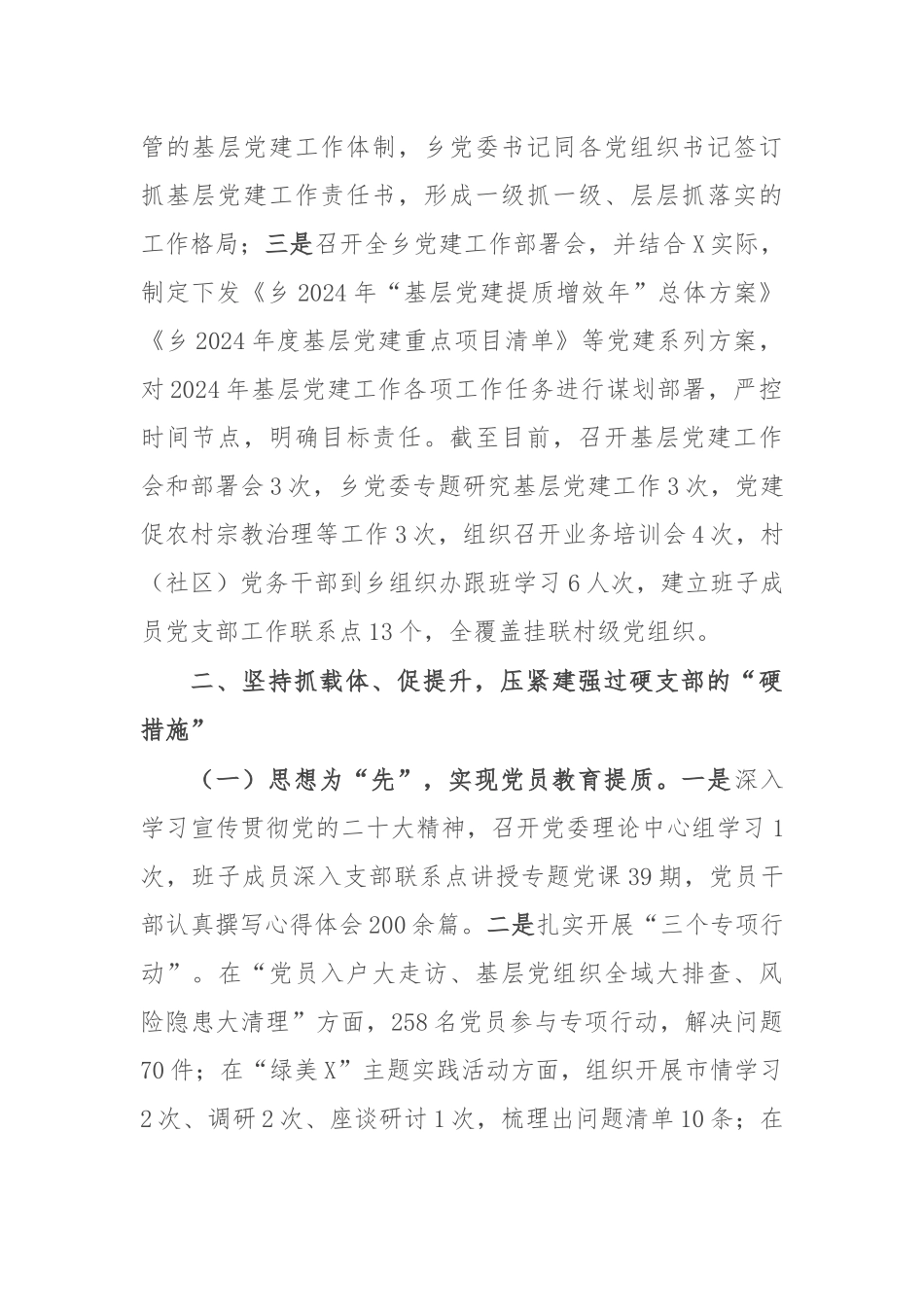 乡党委2024年党建工作总结报告_第2页