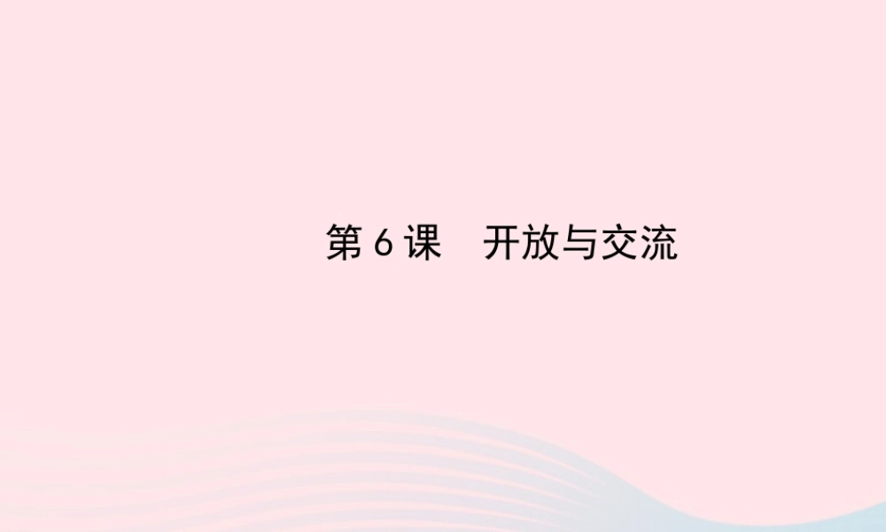 七年级历史下册 第一单元繁荣与开放的社会 第6课 开放与交流课件 北师大版 课件