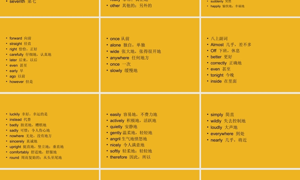 中考英语语法考点专题复习8 副词课件