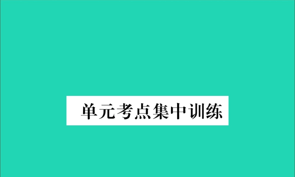 (毕节专版)秋八年级英语上册 Unit 2 How often do you exercise考点集中训练作业课件 (新版)人教新目标版 课件