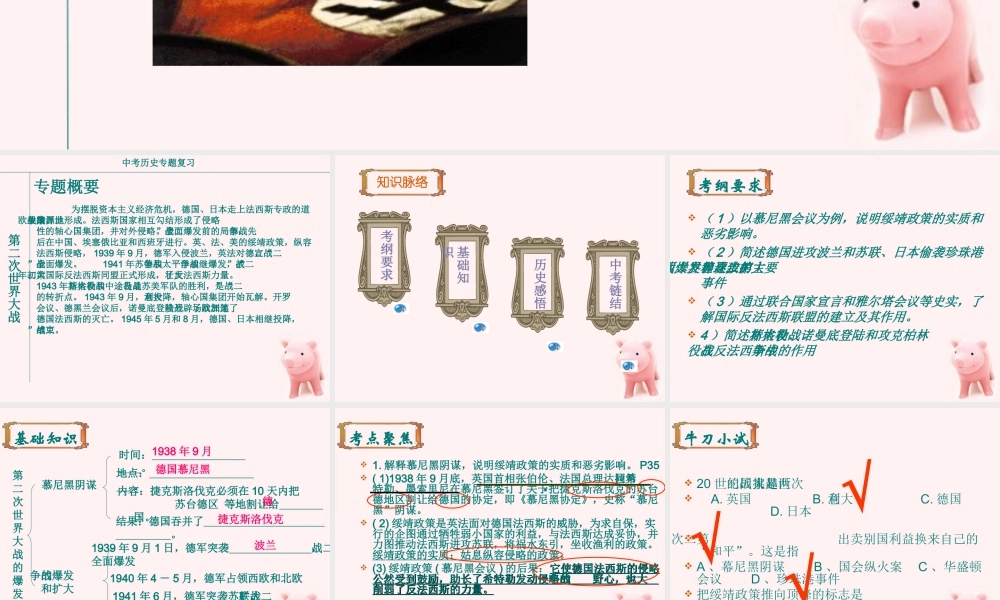 九年级历史(第二次世界大战)复习课件 人教新课标版 课件