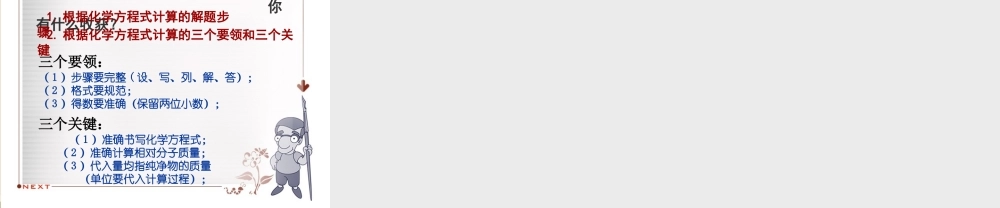 九年级化学(利用化学方程式的简单计算)课件