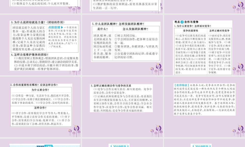 中考道德与法治总复习 八上 第三单元 合奏好美好生活乐章课件