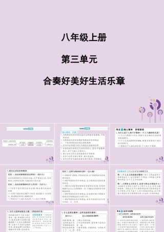中考道德与法治总复习 八上 第三单元 合奏好美好生活乐章课件