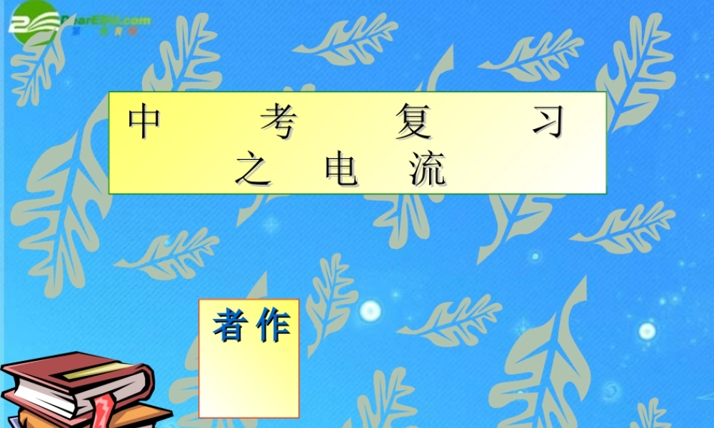 中考物理复习 电流课件 人教新课标版 课件