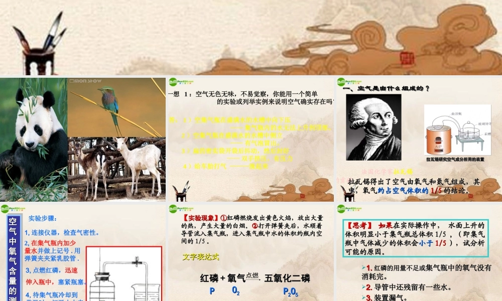 九年级化学上册 空气课件 人教新课标版 课件