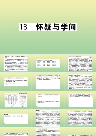 (河南专版)九年级语文上册 第五单元 18 怀疑与学问作业课件 新人教版 课件