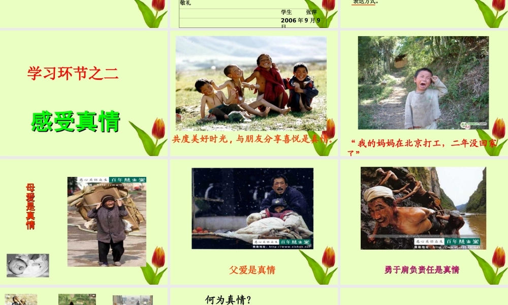 中考语文 写书信-叙真事 抒真情课件