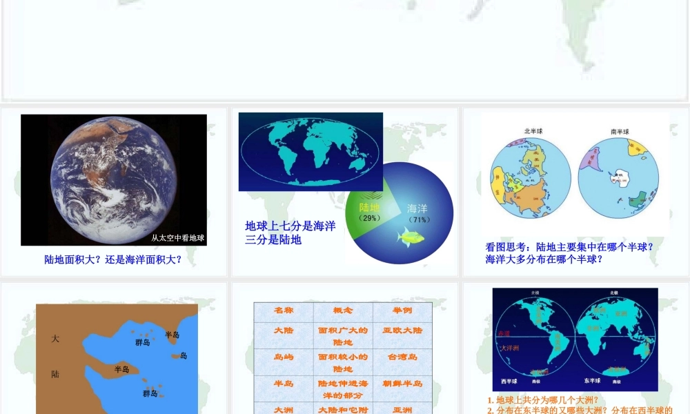 七年级地理大洲和大洋课件3 新课标 人教版 课件