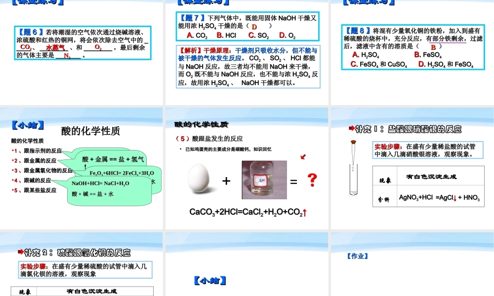 九年级化学上册 第十单元课题1 常见的酸和碱课件 鲁教版 课件