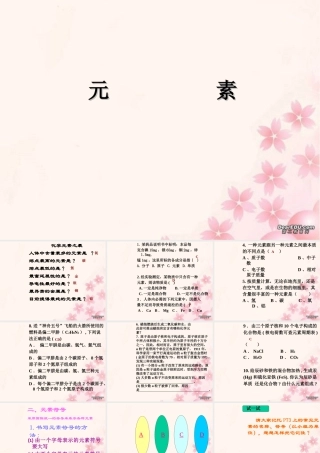 九年级化学元素课件五 新课标 人教版 课件
