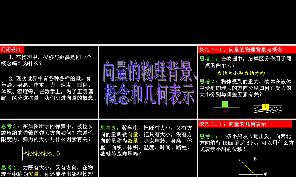 0526高一数学(211-2平面向量的背景及其基本概念) 高一数学全套课件 必修四