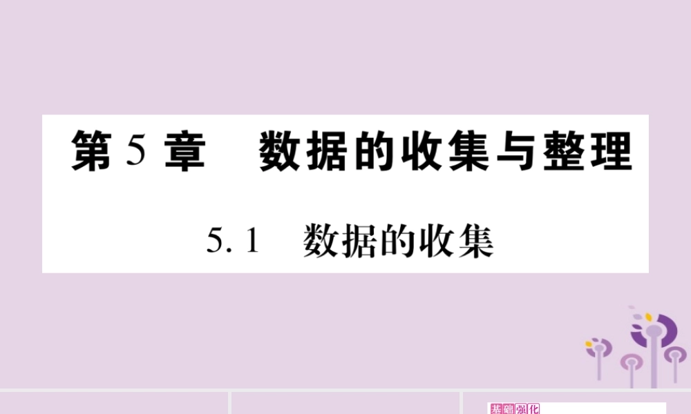 七年级数学上册 第5章 数据的收集与整理 5.1 数据的收集课件 (新版)沪科版 课件