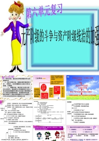 九年级世界历史上册第六单元复习课件