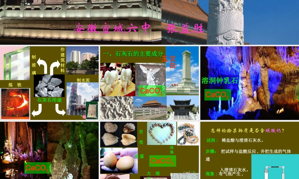 九年级化学石灰石的利用课件 上教版 课件