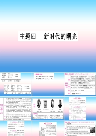 (甘肃专用)中考历史总复习 第一篇 考点系统复习 板块二 中国近代史 主题四 新时代的曙光(精讲)课件