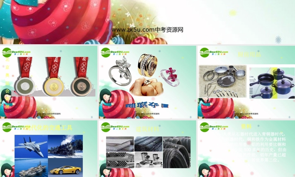 九年级化学下册第六章 金属复习课件粤教版 课件