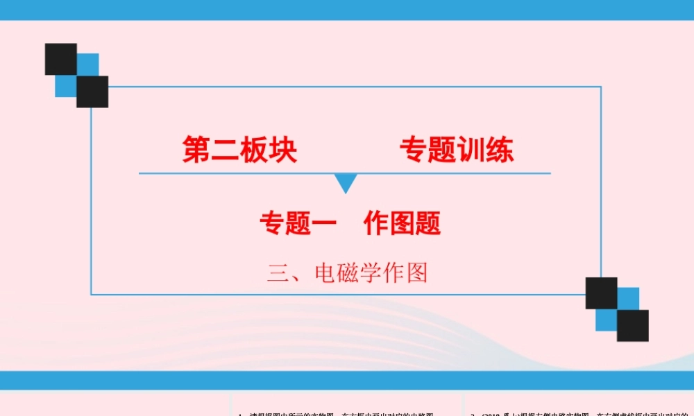 中考物理二轮复习 第2板块 专题1 作图题 三 电磁学作图课件