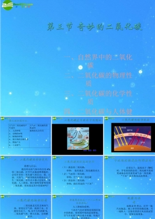 九年级化学 奇妙的二氧化碳 课件(一) 沪教版 课件