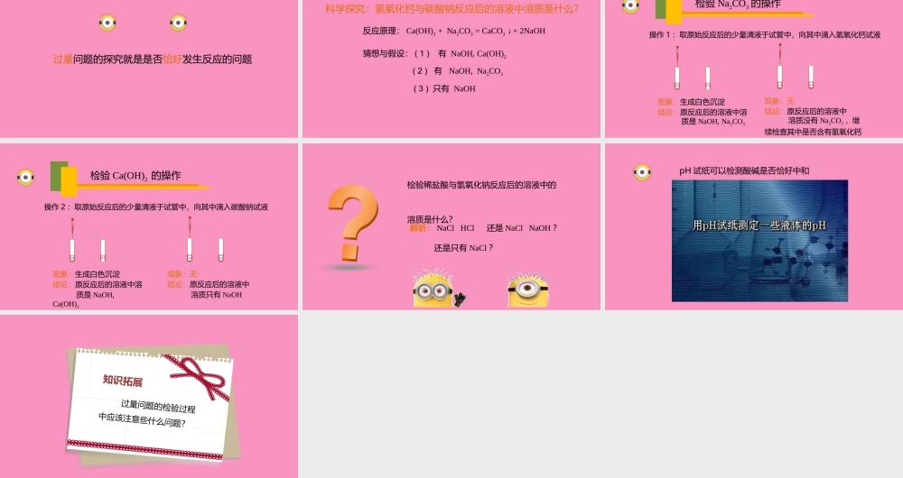 九年级化学上册 第1章 开启化学之门 第3节 怎样学习和研究化学 过量问题的探究素材 沪教版 素材