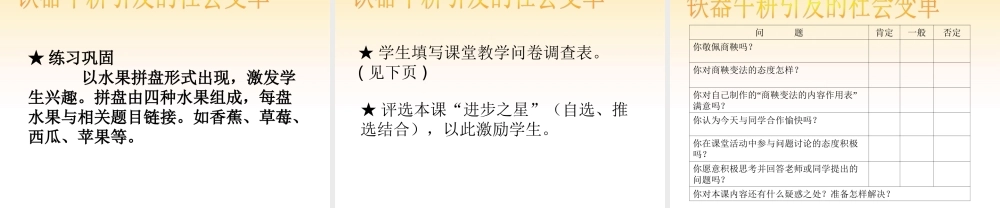 七年级历史上册 第8课 铁器牛耕引发的社会变革课件 北师大版 课件