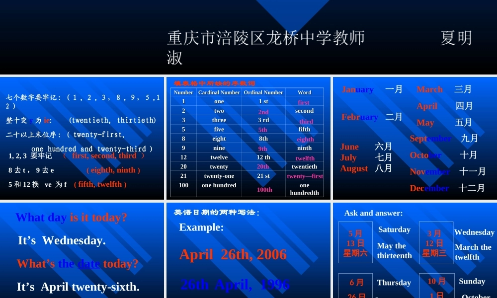 七年级(下)Unit 7 Topic 1 Section A 仁爱英语 课件