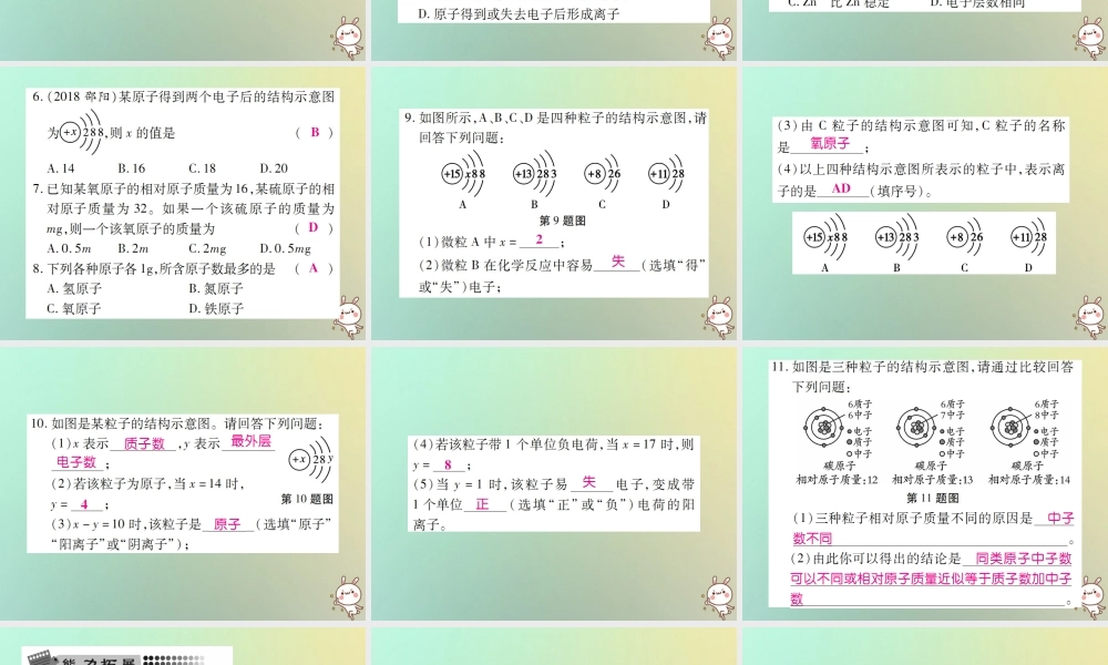 九年级化学上册 第三单元 物质构成的奥秘 课题2 原子的结构 第2课时 离子与相对原子质量课件 (新版)新人教版 课件