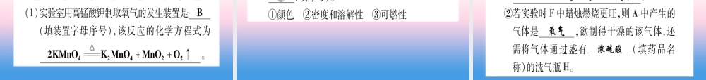 (甘肃专用)中考化学 重难点专题(二)常见气体的制备(提分精练)课件