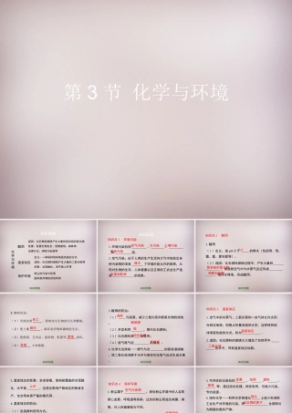 九年级化学下册 第13章 第3节(化学与环境)复习课件 (新版)北京课改版 课件