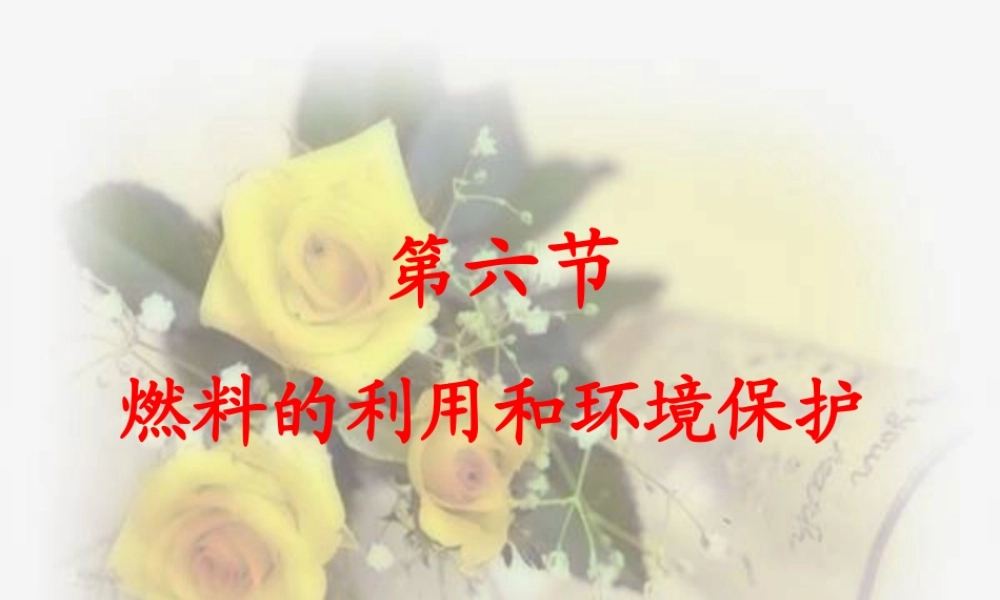 九年级 燃料的利用和环境保护(课件)1 课件
