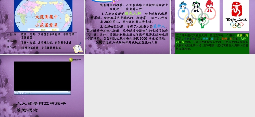 七年级历史与社会上册 第二单元第三课第一框人口与人种课件 人教版 课件