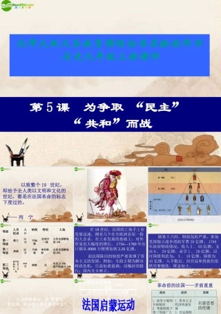 九年级历史上册 第5课为争取民主共和而战课件 北师大版 课件