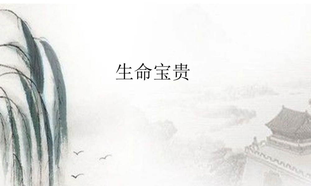 七年级思想品德下册(生命宝贵)课件 粤教版 课件