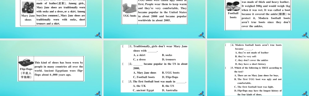 (河南专版)九年级英语全册 Unit 5 What are the shirts made of(第1课时)习题课件 (新版)人教新目标版 课件