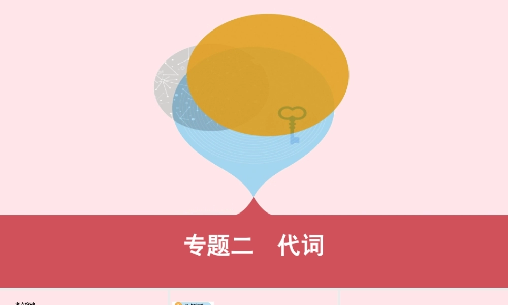 (河南专用)版中考英语 语法过关 专题二 代词课件 人教新目标版 课件