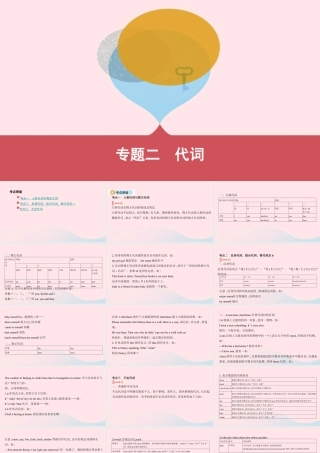 (河南专用)版中考英语 语法过关 专题二 代词课件 人教新目标版 课件