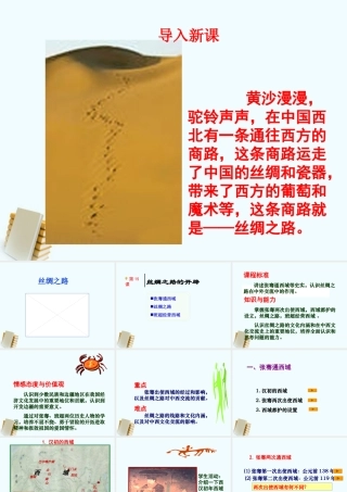 七年级历史上册 3.15(丝绸之路的开辟)课件 冀教版 课件