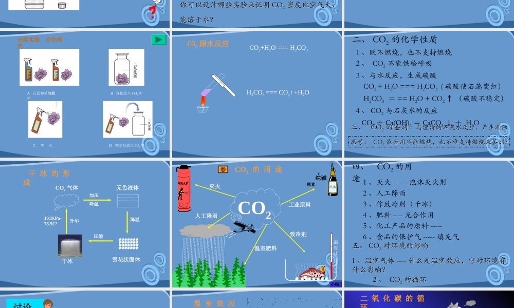 九年级化学上册 63(二氧化碳和一氧化碳)课件 人教新课标版 课件