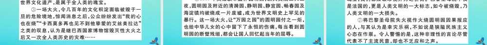 (黄冈专版)九年级语文上册 第二单元 7 就英法联军远征中国致巴特勒上尉的信作业课件 新人教版 课件