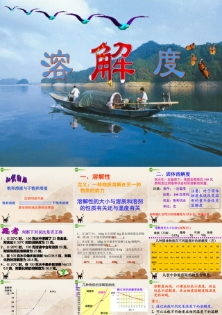 九年级化学下册 第九单元课题2溶解度(第二课时)课件 人教新课标版 课件