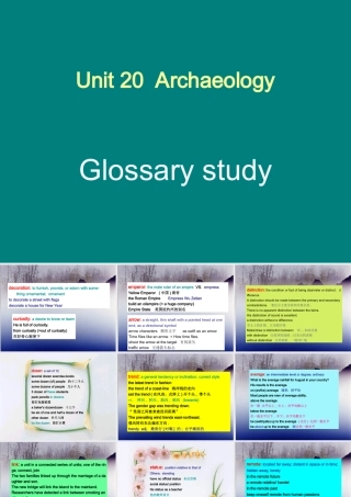 Unitrchaeology words and language points高二英语课件