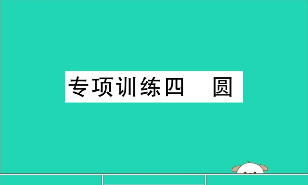 (江西专用)九年级数学下册 专项训练四 圆习题讲评课件 (新版)新人教版 课件