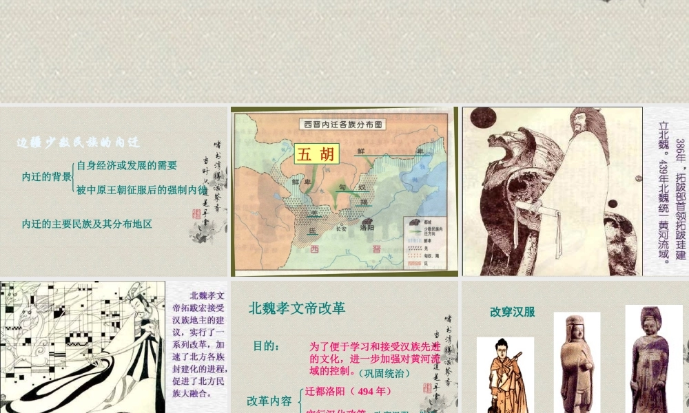 七年级历史上册 第22课 北方的民族汇聚课件 北师大版 课件