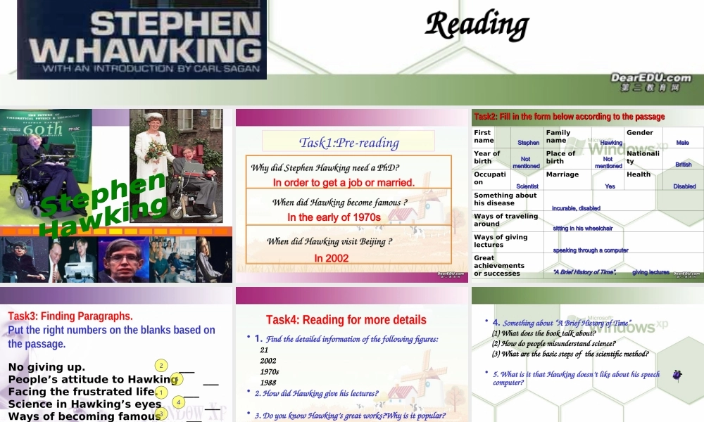 Unit1 Making a difference period三 人教版 课件