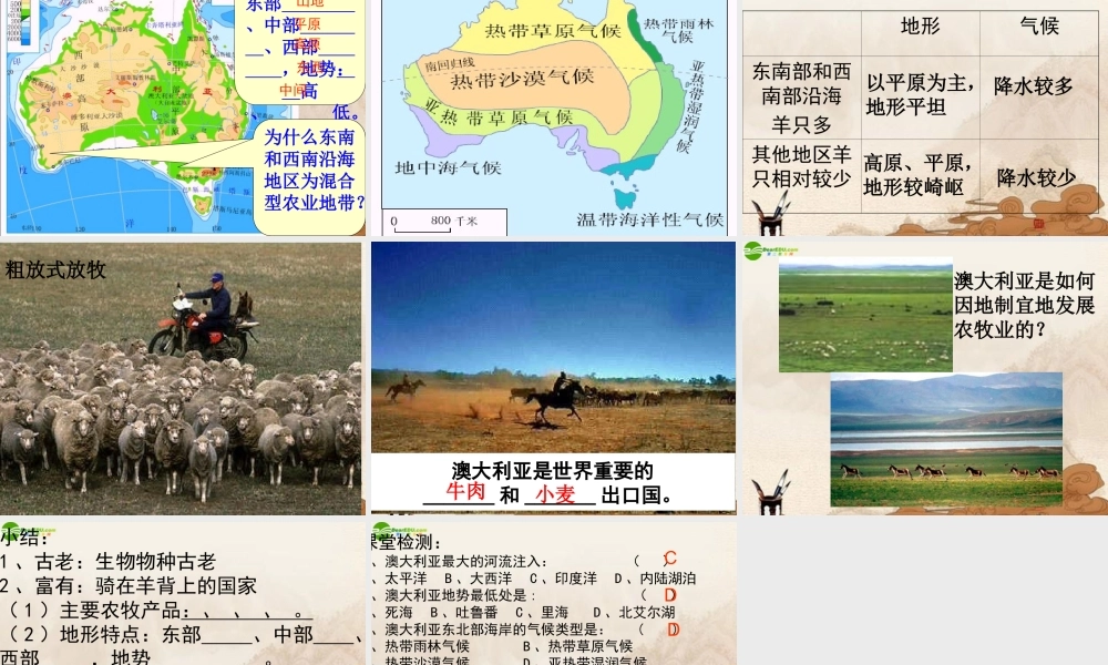 七年级地理上册 第四节澳大利亚课件 人教新课标版 课件